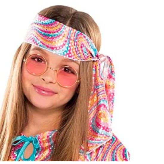 Fantasia Infantil Hippie Rosa