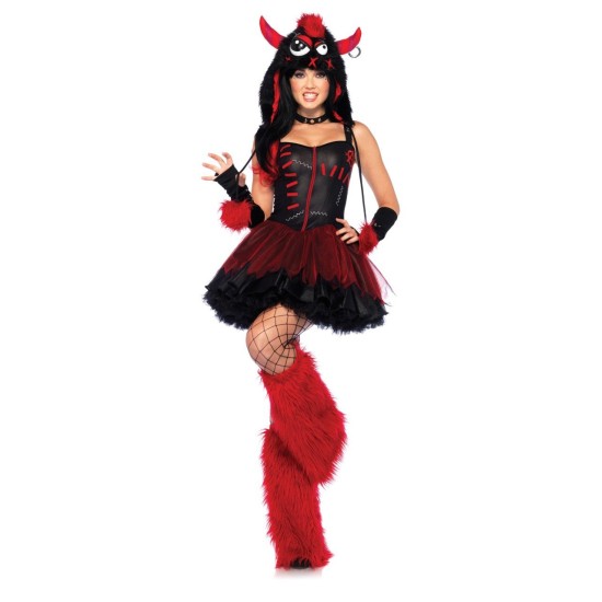 Fantasia Monstro Feroz Rebelde Adulto Feminino Sexy