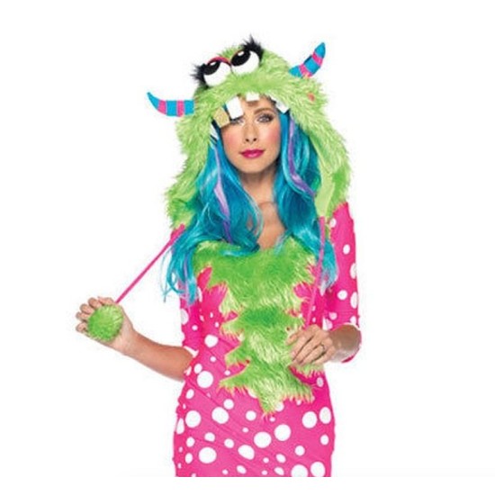 Fantasia Monstro Verde Adulto Feminino Luxo