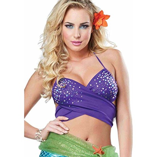 Fantasia Pequena Sereia Ariel Sexy Adulto Feminino