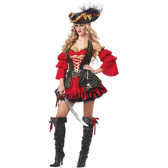 Fantasia Pirata Feminina Clássica Espanhola