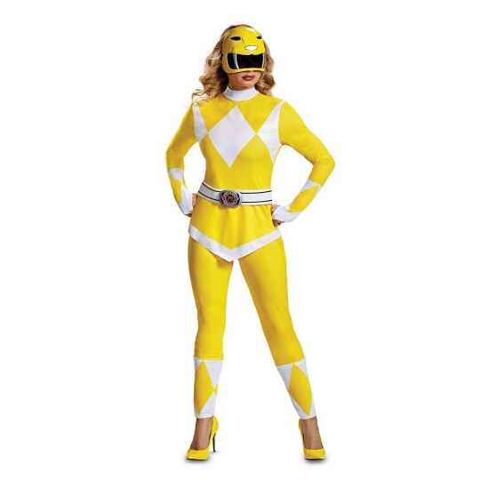 Fantasia Power Rangers Amarela Adulto Feminino