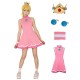Fantasia Princesa Peach Adulto Vestido