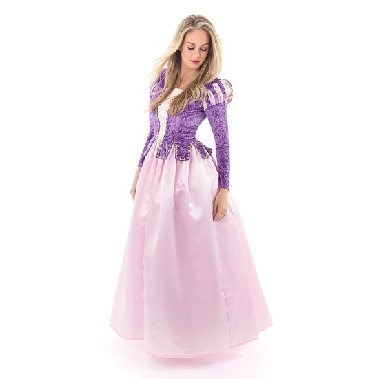 Fantasia Rapunzel Enrolados Disney Luxo Adulto