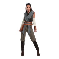 Fantasia Rey Star Wars VIII Luxo Cinza Adulto