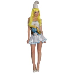 Fantasia Smurfs Smurfete Adulto Feminina Luxo