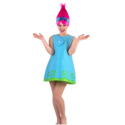 Fantasia Trolls Queen Poppy Adulto Luxo