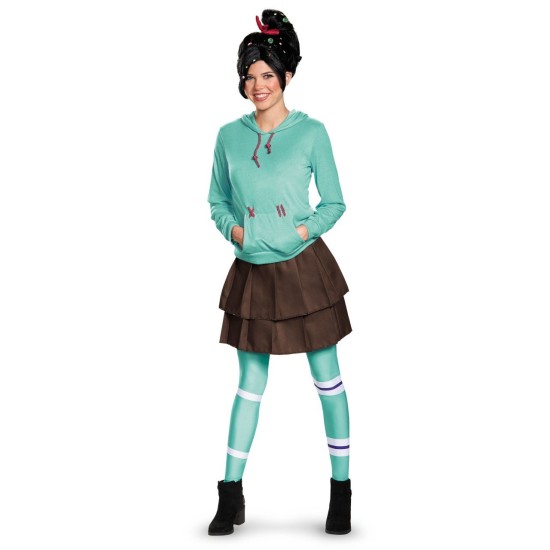 Fantasia Vanellope Von Schweetz Wreck Ralph Adulto Luxo