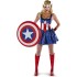 Fantasia Vestido Capitão América Adulto Sexy Feminino