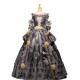Fantasia Vestido Maria Antonieta Cinza Medieval Renacença Vitoriano