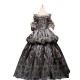 Fantasia Vestido Maria Antonieta Cinza Medieval Renacença Vitoriano