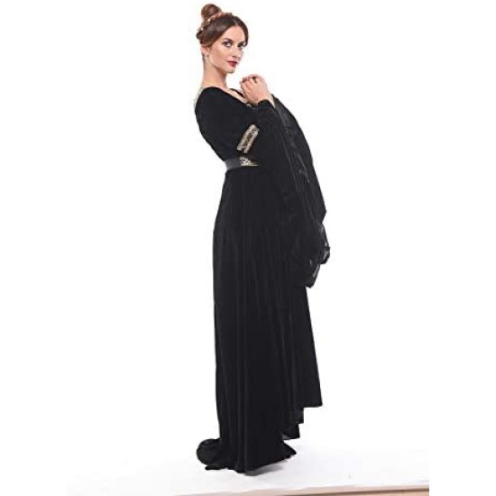 Fantasia Vestido Mulher Medieval Vitoriana Adulto Feminino