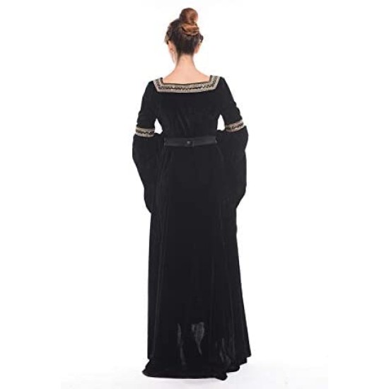 Fantasia Vestido Mulher Medieval Vitoriana Adulto Feminino