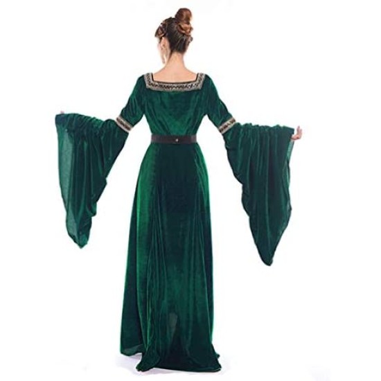 Fantasia Vestido Mulher Medieval Vitoriana Adulto Feminino