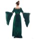 Fantasia Vestido Mulher Medieval Vitoriana Adulto Feminino