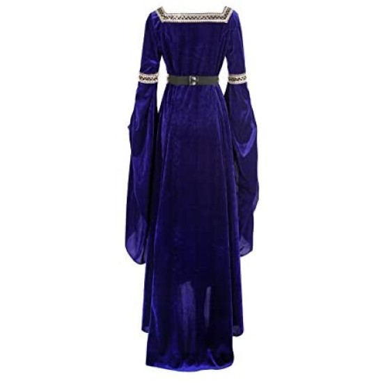 Fantasia Vestido Mulher Medieval Vitoriana Adulto Feminino