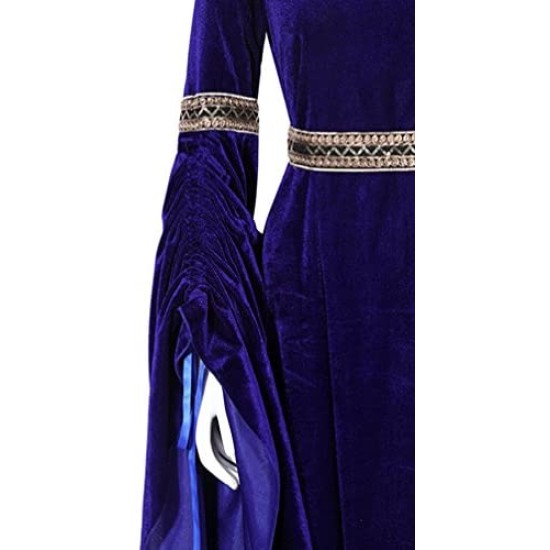 Fantasia Vestido Mulher Medieval Vitoriana Adulto Feminino