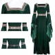 Fantasia Vestido Mulher Medieval Vitoriana Adulto Feminino