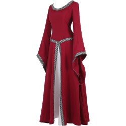Fantasia Vestido Mulher Vitoriana Medieval Adulto Feminino