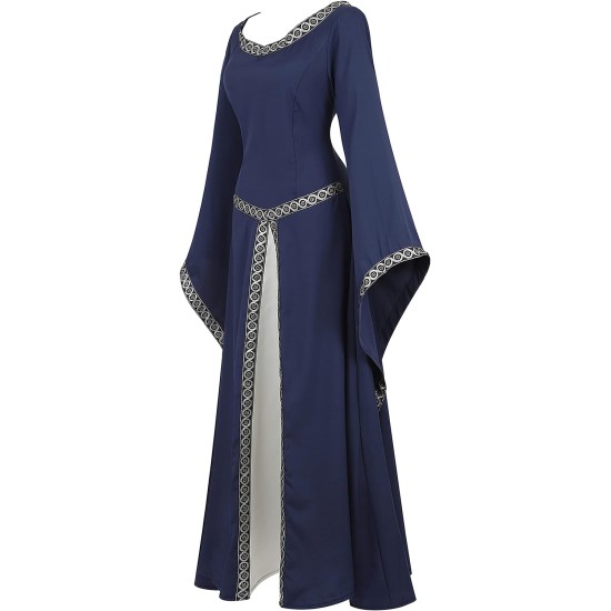 Fantasia Vestido Mulher Vitoriana Medieval Adulto Feminino