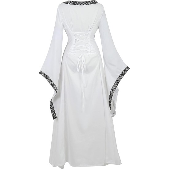 Fantasia Vestido Mulher Vitoriana Medieval Adulto Feminino