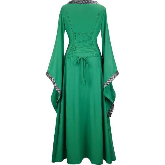 Fantasia Vestido Mulher Vitoriana Medieval Adulto Feminino
