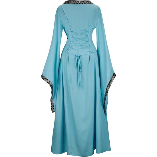 Fantasia Vestido Mulher Vitoriana Medieval Adulto Feminino