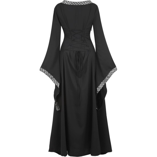 Fantasia Vestido Mulher Vitoriana Medieval Adulto Feminino