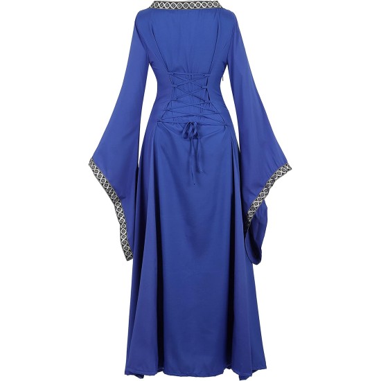 Fantasia Vestido Mulher Vitoriana Medieval Adulto Feminino