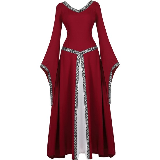 Fantasia Vestido Mulher Vitoriana Medieval Adulto Feminino