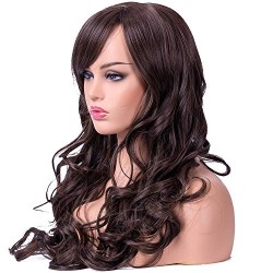 Peruca Adulto Feminino Castanho Ondulado Longo 