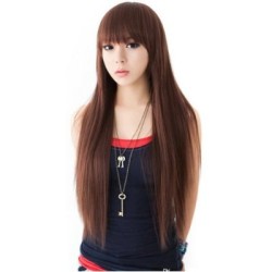 Peruca Adulto feminino Estilo Japonesa Sexy Fibra Sintética Natural