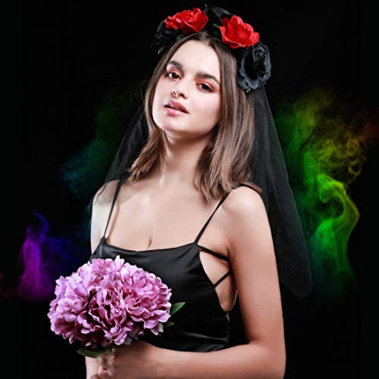 Tiara Flores Caveira Mexicana Adulto Luxo