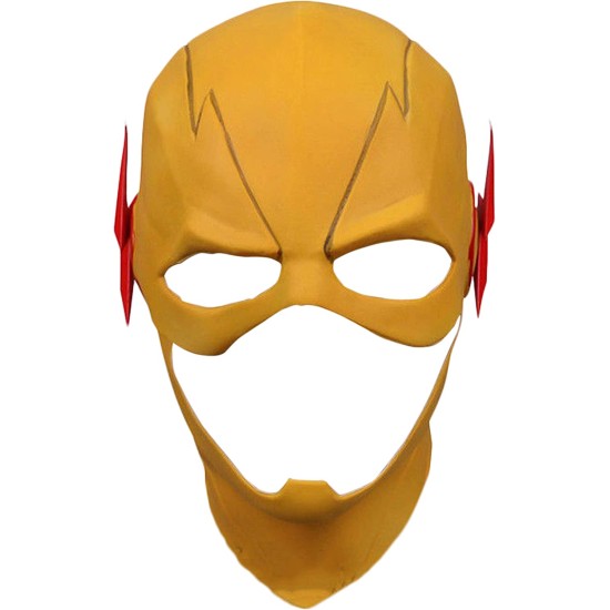 Máscara The Flash Luxo Amarelo Cosplay