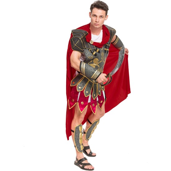 Fantasia Gladiador Grego Adulto Luxo 