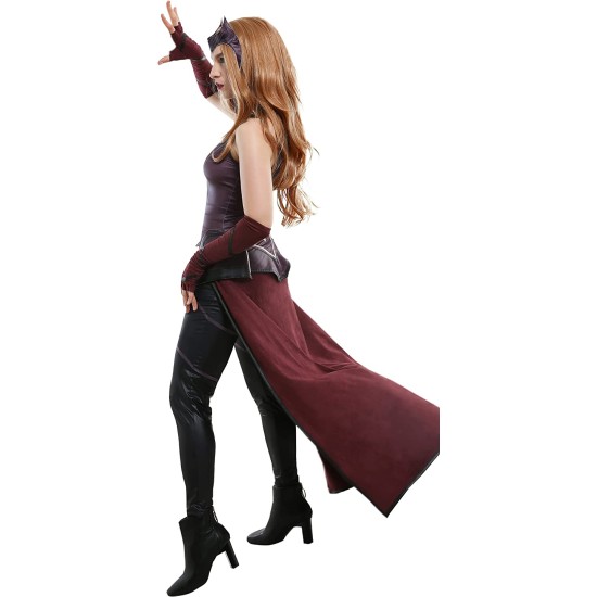 Fantasia Feiticeira Escarlate Wanda Maximoff Adulto Clássica Luxo