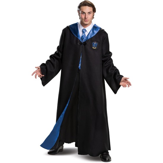 Fantasia Casa Corvinal Manto Luxo Harry Potter Adulto