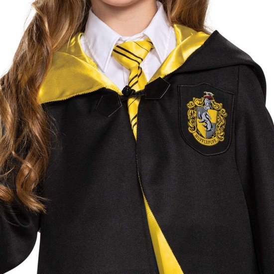 Fantasia Casa de Lufa-Lufa Manto Luxo Harry Potter Infantil