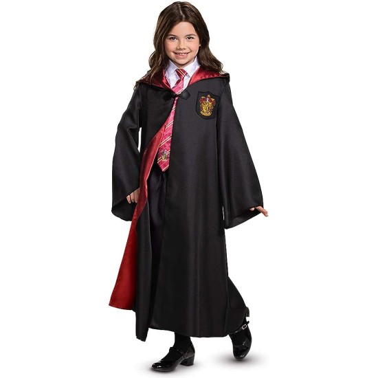 Fantasia Casa Grifinória Manto Luxo Harry Potter Infantil