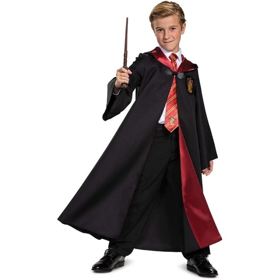 Fantasia Casa Grifinória Manto Luxo Harry Potter Infantil