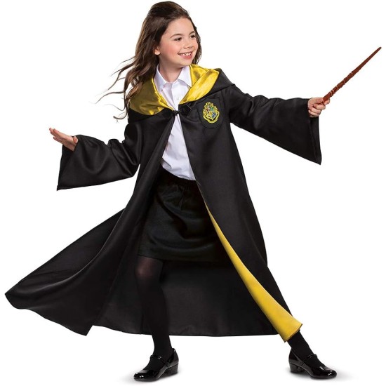 Fantasia Casa Hogwarts Manto Luxo Harry Potter Infantil