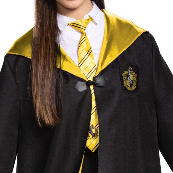 Fantasia Casa Lufa-Lufa Manto Luxo Harry Potter Adulto