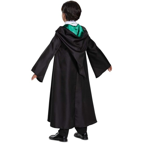 Fantasia Casa Sonserina Manto Luxo Harry Potter Infantil