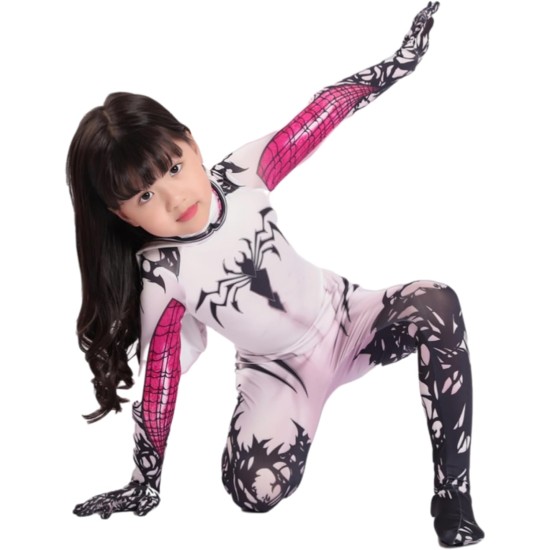 Fantasia Homem Aranha Menina Rosa Infantil