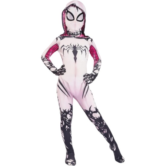 Fantasia Homem Aranha Menina Rosa Infantil