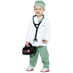 Fantasia Infantil Bebê Médico Luxo