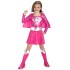 Fantasia Infantil SuperGirl Super Garota Rosa Luxo