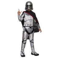 Fantasia Phasma Star Wars Luxo Infantil Clássica Despertar da Força