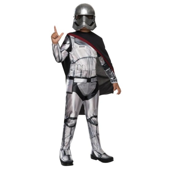 Fantasia Phasma Star Wars Luxo Infantil Clássica Despertar da Força