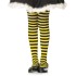 Meia Calça Infantil Listradas Preto e Amarelo